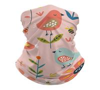 Cartoon Birds And Bees Passamontagna Elastico Ghetta da Collo Antiscivolo Sciarpa A Mezza Faccia per Arrampicata Pesca Uomo 25X50Cm