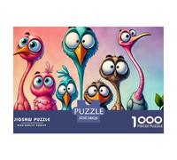 Cartoon Birds Group Durable Interlocking Pieces Fun Hobby for Spare Time, Evenings, Weekends And Holiday Breaks 38x26cm/1000pcs