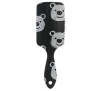 Cartoon Black White Bear Carino antistatico spazzola per capelli mened cuoio capelluto massaggio per capelli ricci con manico ergonomico cepillo para pelo rizado