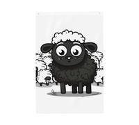Cartoon Black White Sheep Welcome Garden Flag 2x3 Ft No Fade Double Sided Casa Yard Bandiere Outdoor Banner Decor Per Cortile Portico Prato