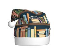 Cartoon Bookworm Bookworm 1pack peluche cappello di Babbo Natale comodo cappello di Natale per feste di Natale bomboniere adatto per adulti