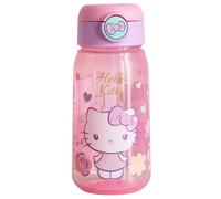 CARTOON Borraccia con apertura pop-up Hello Kitty Bottiglia Pop-Up con Cannuccia in plastica riutilizzabile BPA Free Design Pastello Sanrio capacità 510 ml per bambine