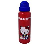 CARTOON Borraccia in alluminio con cannuccia Hello Kitty bottiglia 550 ml accessorio per bambini