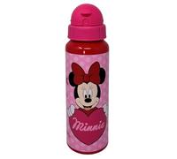 CARTOON Borraccia in alluminio con cannuccia Minnie Mouse Disney bottiglia 550 ml accessorio per bambini