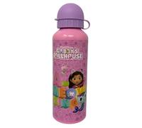CARTOON Borraccia in alluminio Gabby's Dollhouse bottiglia con ciuccio per bambini da 500 ml lilla