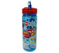 CARTOON Borraccia in tritan Cars Disney con beccuccio ripiegabile bottiglia per bambini 580 ml BPA Free