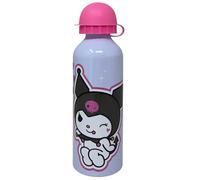 CARTOON Borraccia per bambini in alluminio bottiglia da 500 ml con beccuccio (Kuromi, fucsia)
