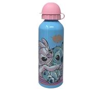 CARTOON Borraccia per bambini in alluminio bottiglia da 500 ml con beccuccio (Stitch e Angel)