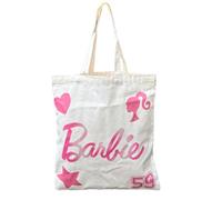 CARTOON Borsa in tela Barbie tote bag borsa shopper in tessuto riutilizzabile multifunzione