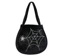 CARTOON Borsetta porta caramelle con decorazioni ragno e ragnatele cestino accessorio per halloween