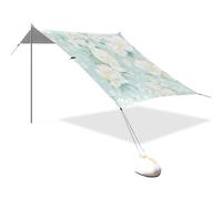 Cartoon Bridal Mint Green2 Progettato UPF50+ Beach Cabana Easy Setup Sun Shelter con pala di sabbia, sacchi di sabbia per cortile, prato, parco casitas de Playa para cubrir del sol