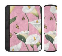 Cartoon Calla Lily Fiore Rosa 2 pz cintura di sicurezza Copre Stop cintura di sicurezza taglio nel collo per camion accessori para carro