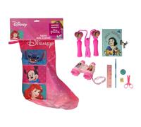 CARTOON Calza della befana con Accessori Principesse Disney calzettone con 4 Giochi per Bambini