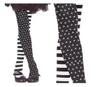 CARTOON Calze nere gotiche collant accessorio per bambini travestimenti costumi halloween carnevale cosplay (7-10 anni)