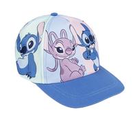 CARTOON Cappello con Visiera Stitch e Angel Disney Berretto Estivo per Bambini Regolabile 53 cm Protezione dai Raggi UV