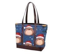 Cartoon Capybara-18 borse a tracolla per le donne grandi borse in morbida pelle lavata e borse resistenti, multicolore, 33,8 x 12 x 31 cm