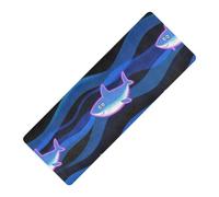 Cartoon Carino Animale Pesce Mare Onda Blu Stampato Yoga Mat Antiscivolo Gomma Naturale Antiscivolo, con Yoga Mat Storage Tapete para ejercicio 180x66 cm per esterno