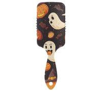 Cartoon Carino Bianco Halloween Zucca amichevole spazzola per capelli ricci uomini Progettato testa massaggiatore cuoio capelluto per capelli fini con manico ergonomico cepillo anti crespo para