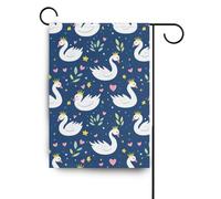 Cartoon Carino Cigno Bianco Inverno bandiere all'aperto Buon Natale banner per la decorazione esterna 28x40 double sided