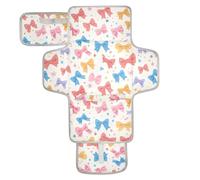 Cartoon carino colorato papillon riutilizzabile fasciatoio copre con tasca in tessuto portatile fasciatoio con cuscino integrato cambiadores de pa?ales para Bebes