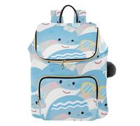 Cartoon Carino Delfino Blu Progettato Delle Donne Della Borsa Dello Zaino Moda Casual Borsa Da Viaggio Delle Signore Borsa A Tracolla per il Lavoro di Viaggio Shopping bolso viajero para mu