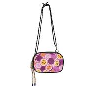 Cartoon Carino Frutto della Passione Viola Piccolo Nero Crossbody Borsa per gli Uomini Pratica con Cinghia Regolabile Borse Fai una passeggiata bolsos negros para mujeres