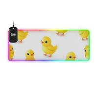 Cartoon Carino Giallo Pollo Wirel Ricarica Glowing Mouse e Tastiera Pad Smooth Rest 30.6 x 15.6 pollici Tastiera e Mouse mat