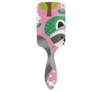 Cartoon Carino Grigio Raccoon spazzole lisce per gli uomini Progettato bagnato spazzola asciutta per capelli bagnati con manico ergonomico cepillo para cabello de mujer