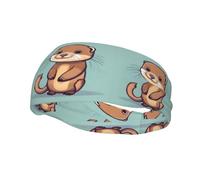 Cartoon Carino Lontra Stampa Elastico Sportivo Sweatband Per Gli Uomini Donne Per La Corsa Basket Palestra Più Sweatband