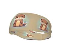 Cartoon Carino Lontra Stampa Elastico Sportivo Sweatband Per Uomini Donne Per La Corsa Basket Palestra Più Sweatband