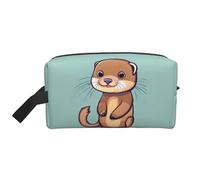 Cartoon Carino Lontra Stampa Viaggio Trucco Cosmetico Portatile Organizzatore Sacchetto di Grande Capacità Sacchetto di Immagazzinaggio