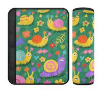 Cartoon Carino Lumaca e Fiori Colorato 2 Pack Strap pad Più Comfort di Guida per Auto forro para cinturon de seguridad