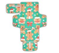 Cartoon Carino Marrone Buon Natale Orso Riutilizzabile Pannolino Fasciatoio Pad con Tasca in Tessuto Fasciatoio Pad Portatile Leggero e Pieghevole Cambiadores de pa?ales para Bebes