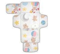 Cartoon Carino Marrone Teddy Bear Riutilizzabile Fasciatoio Pad Portatile con Tasca di Tessuto Impermeabile Fasciatoio Bambino Stazione di Viaggio Kit Cambiadores de pa?ales para Bebes