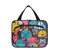 Cartoon Carino Mostro Colorato Appeso Kit per gli Uomini Viaggio con Gancio, Designer Pieghevole Medicina Bag per Viaggio Essentials Hotel envase para Profumo de L