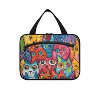 Cartoon Carino Mostro Colorato Appeso Sacchetto di Trucco Grande Viaggio con Gancio, Designer Pieghevole Organizzatore Cosmetico per Adulti Lavoro bolsas para maquillaje de Mujer L