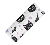 Cartoon Carino Nero Halloween Cat Bat stampato non tossico yoga mat chimico libero gomma naturale antiscivolo, con borse tapete para ejercicio 180,3 x 66 cm per la palestra di casa