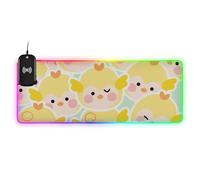 Cartoon Carino Pollo Giallo Wirel Ricarica Incandescente Laptop Mouse pad Multifunzionale Studio 30.6 x 15.7 pollici Mouse mat per Computer