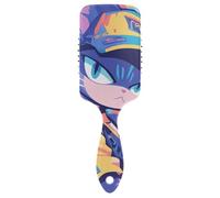 Cartoon Cat Graffiti Style Colorful Hip Pop_3 (2) spazzola per capelli carino per le donne nere Progettato bagnato spazzola asciutta per capelli lunghi con manico ergonomico cepillo para definir rizos