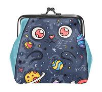 Cartoon Cat Illustration Portamonete Vintage Pouch Pochette con fibbia Kiss-Lock Portamonete con chiusura a scatto Portafogli per donna Ragazza