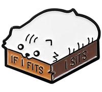 Cartoon Cat Smalto Lettera Inglese Se Mi Adatta Mi Si siede Spilla Spilla Colletto Distintivo Decor per Abbigliamento Borse Zaini Giacche Cappello Fai da Te