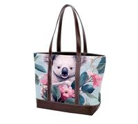 Cartoon Cherry-1739 Fashion Washed durevole borsa in pelle per le donne Top Handle Ladies Borse a tracolla con tasche cerniera, Multicolore 08, 33.8x12x31cm/13.3x4.7x12.2 in
