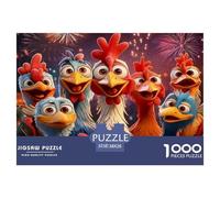 Cartoon Chicken Group Reliable Cardboard Improving Patience, Focus And Overall Cognitive Abilities 38x26cm/1000pcs