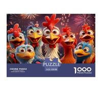 Cartoon Chicken Group Safe Cardboard Material Fun Challenging Experience, Great for Adults And Older Teenagers Alike 52x38cm/1000pcs