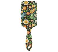 Cartoon Childish Paisley Pattern Olive spazzola antistatica per capelli lisci Progettato massaggiatore cuoio capelluto per asciugatura con manico ergonomico cepillo anti crespo para cabello