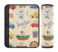 Cartoon Colorful Cars Navi e Aerei 2 pz Tracolla pad Cintura Più Comfort di Guida per Borsa Protector para cinturón de carro