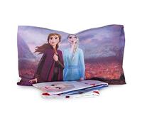 CARTOON Completo lenzuola per bambini, set 3 pezzi, sotto lenzuola con angoli, lenzuola, federa, letto singolo, 100% Cotone (2782) (FROZEN OLAF)