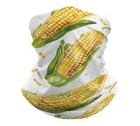 Cartoon Corn On The COB Ghetta da Collo Protezione UV Passamontagna Multiuso Sciarpa al Collo per Motocicletta Yoga Unisex Fascia per Capelli