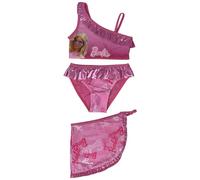 CARTOON Costume con Pareo Barbie Beachwear per Bambini Coordinato Costume Due Pezzi con Gonna Abbigliamento Mare Piscina