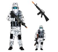 CARTOON Costume di carnevale + accessori, Artic Special Forces, Fucile d'assalto M16, vestito, travestimento, per bambini, halloween, feste a tema